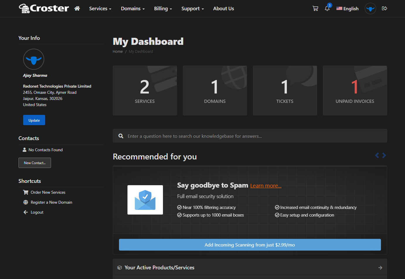 Croster - WHMCS CMS Theme By ThemeMetro Nulled