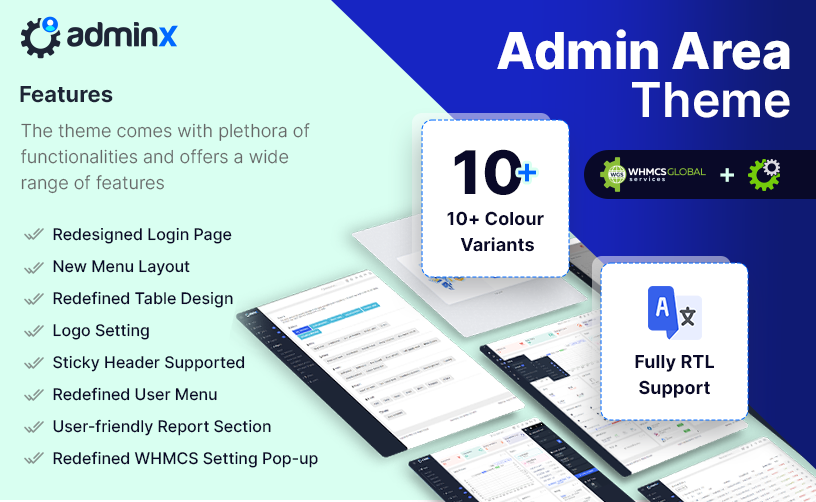 Adminx - WHMCS Admin Theme & Template