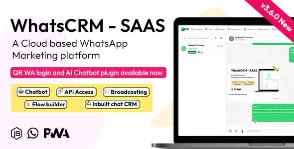 WhatsCRM - Chatbot, Flow Builder, API Access, WhatsApp CRM SAAS System